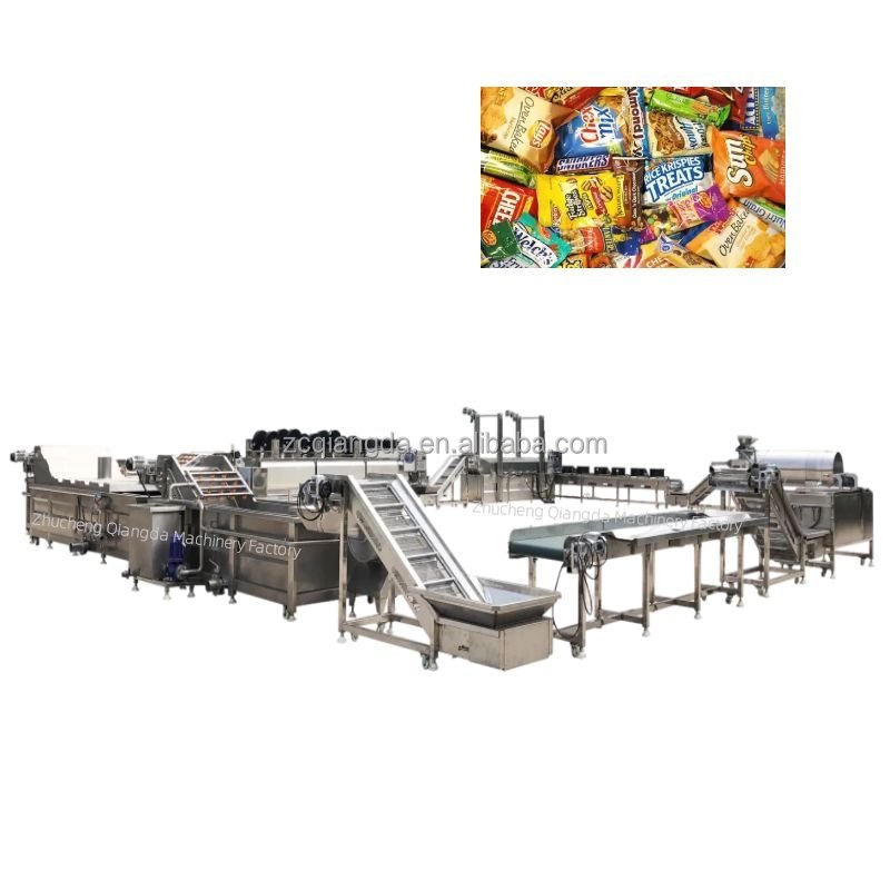 100kg/500kg Fully Automatic French Fries Production Line Potatoes Chips Making Machine Automatic Chip Production Line